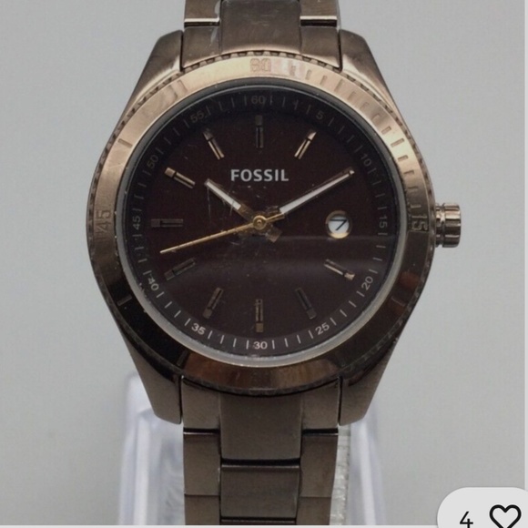 Fossil Mini Stella Watch Women 31mm Metallic Brown Date ES-3029 - Picture 2 of 4